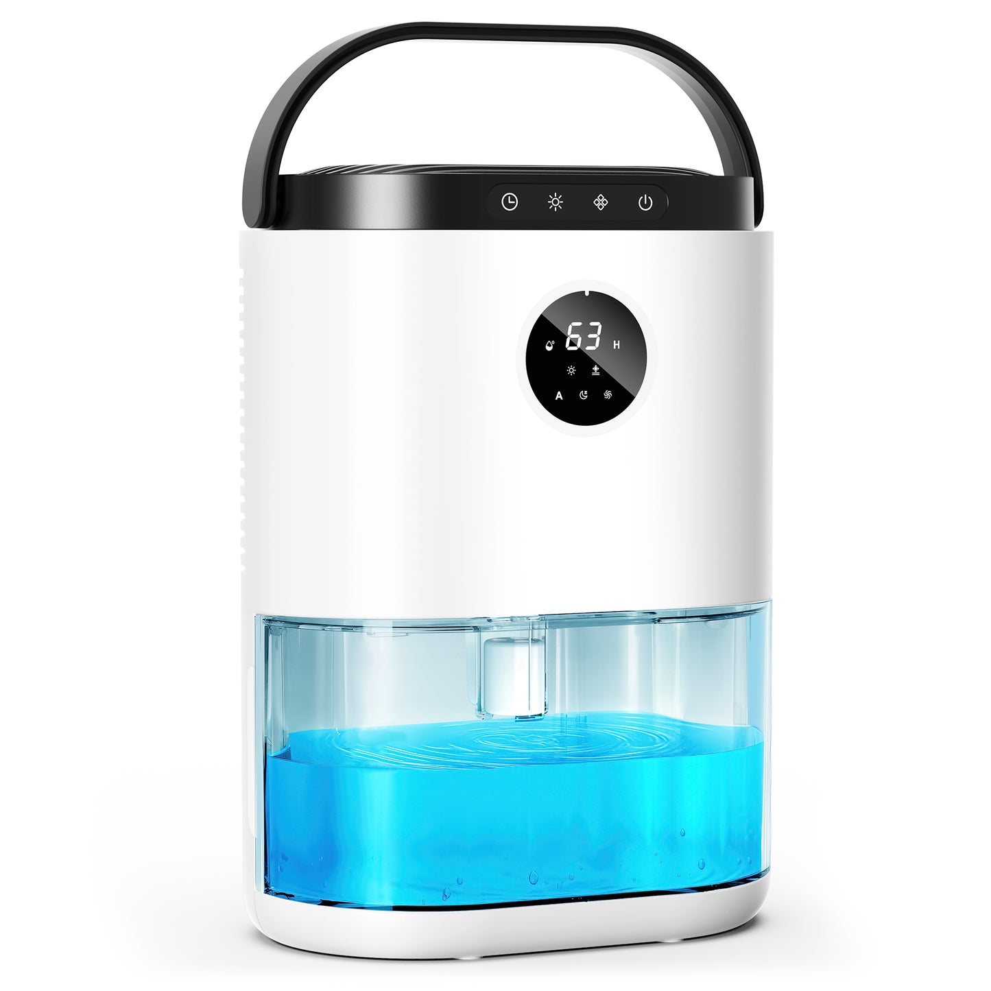 2300ML Dehumidifiers for Home 500 Sq.ft. Large Dehumidifiers for Bedroom Dual Semiconductors & LED Lights, Dehumidifier Auto-Defrost Auto-Off 3 Modes Humidity Control