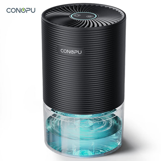 CONOPU Dehumidifier CS03, 750ml Capacity for Home,Portable for Bedroom, Closet, Office, Car (5-10㎡)Ultra Quiet 30dB, 300ml/Day Moisture Removal, Auto Shut-Off & Defrost, 7-Color Night Light