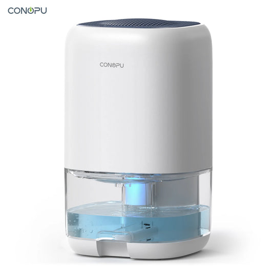 CONOPU Dehumidifier CS01H, 1000ml Water Tank, Ideal for Small Spaces, 450ml/Day Moisture Removal, Ultra-Quiet, 7-Color LED Ambient Light, Removable & Washable Tank, Portable