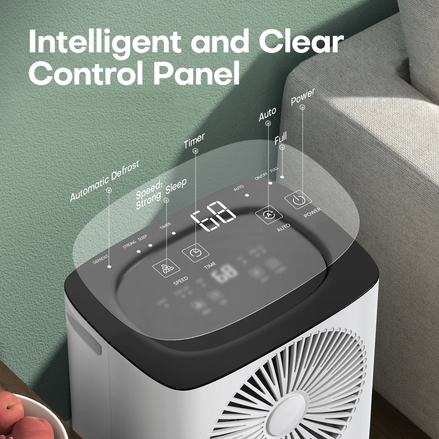 CONOPU 12L/day Dehumidifier CSD08 - Auto Humidity Control, 24H Timer & Clothes Drying Mode, Energy-Efficient, Ideal for Apartments, Basements, Laundry Rooms