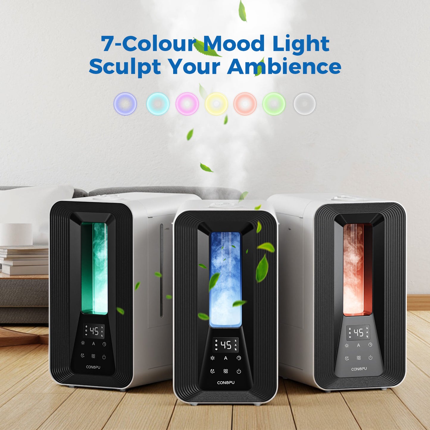 CONOPU 5L Ultrasonic Humidifier for the Bedroom, Intelligent Automatic Humidity Control