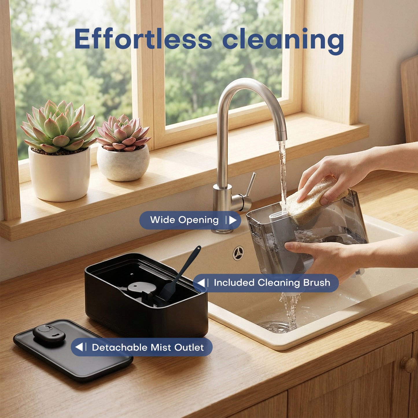CONOPU 5L Top-Fill Ultrasonic Humidifier, Dual 360° Nozzles, Aromatherapy Tray & 7-Color Night Light, Ultra-Quiet Sleep Mode, Timer & Auto Shut-Off